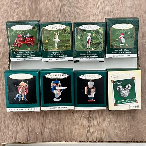 NIB Vintage Gift Box Hallmark Keepsake Collector’s Series Ornaments Lot Of‎ 8 #2
