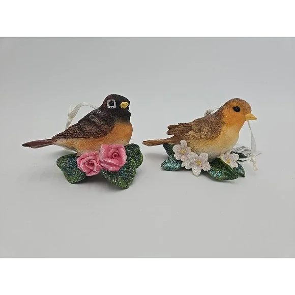 Kurt Adler Santas World Holiday Vtg 2‎ Bird Ornaments