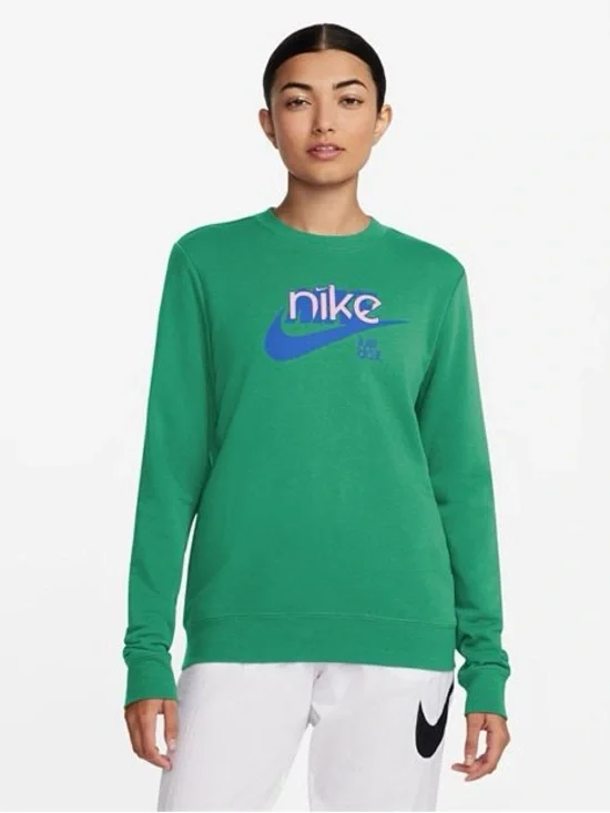 NIKE GRAPHIC PRINT LOGO CREWNECK SWEATSHIRT