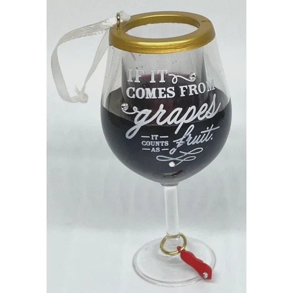 2018 Hallmark Time For Wine Christmas Ornament Liquid Red Shoe Charm‎