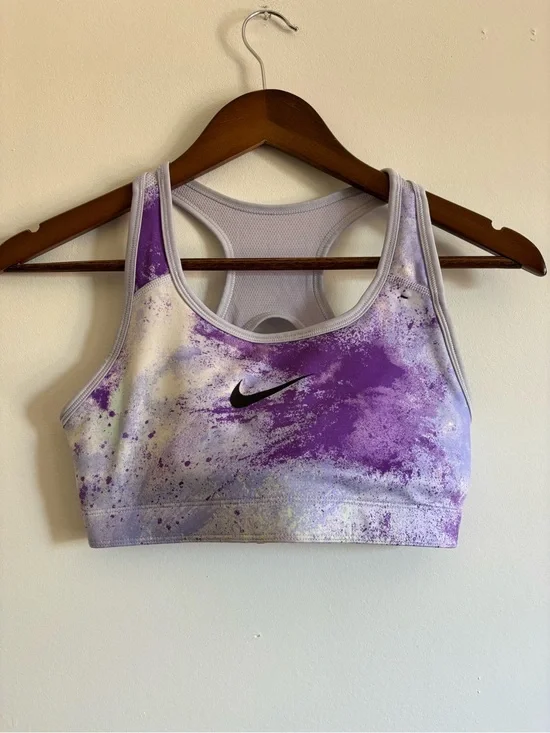 Reversible Nike Purple and White Splatter Sports Bra