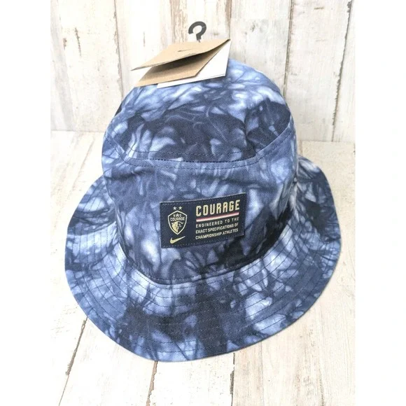 NC Courage Nike NWSL Soccer Bucket Hat‎ Tie Die Blue Unisex North Carolina