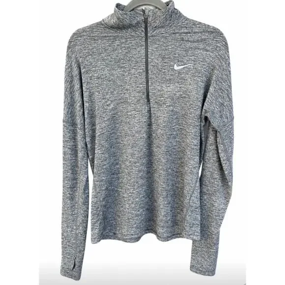 Nike Running Dri Fit Gray Quarter Zip Pullover Women’s Medium
