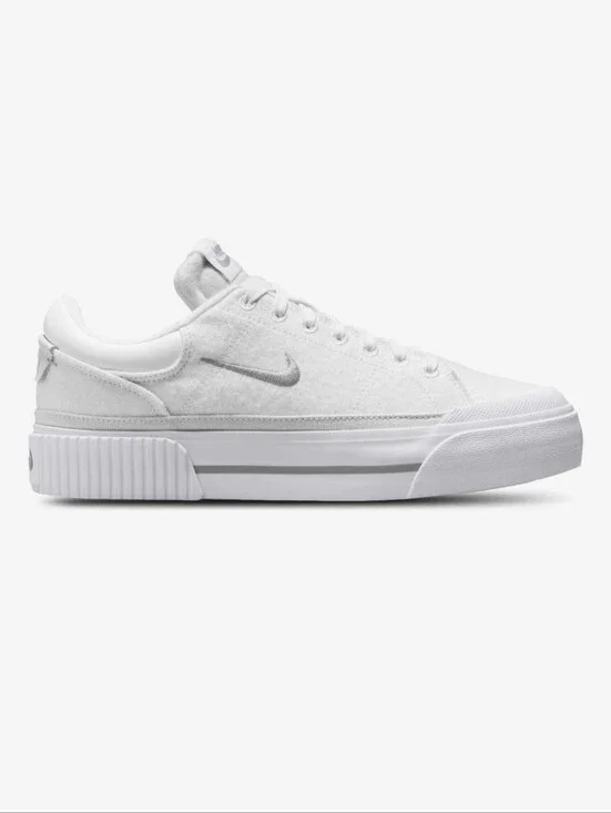 NEW Nike Court Legacy Lift Sneakers - Size 9.5 Womens - White Light Smoke Grey