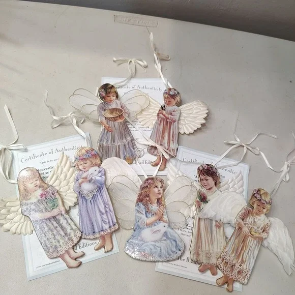 Bradford Edition Heaven's Little Angels 7‎ Ornaments Certificate Of Authenticity