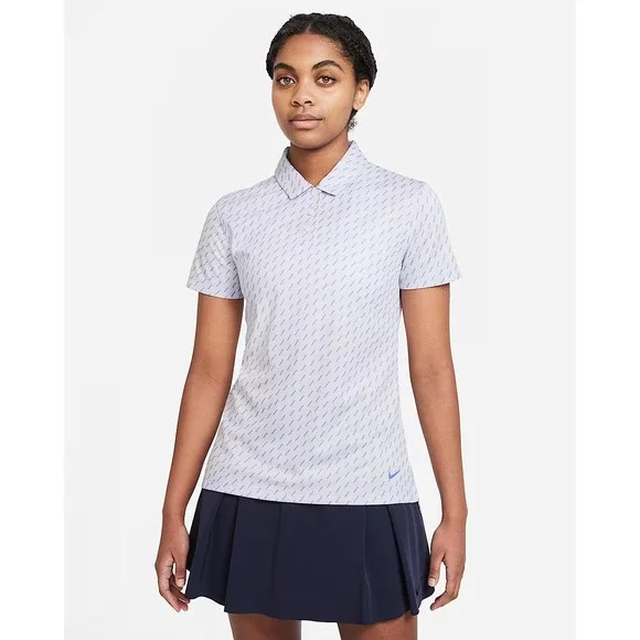 Nike Women's Dri-FIT ‎ Blue Victory Short-Sleeve Golf Polo Sz Small