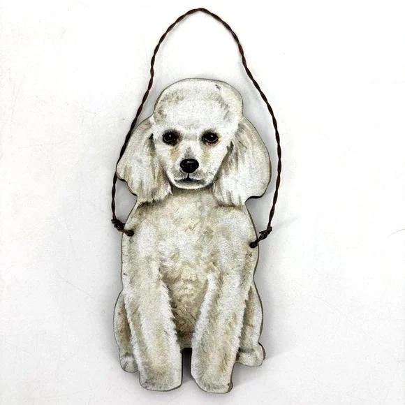 Primitives by Kathy‎ Dog Magnet and Ornament White Poodle