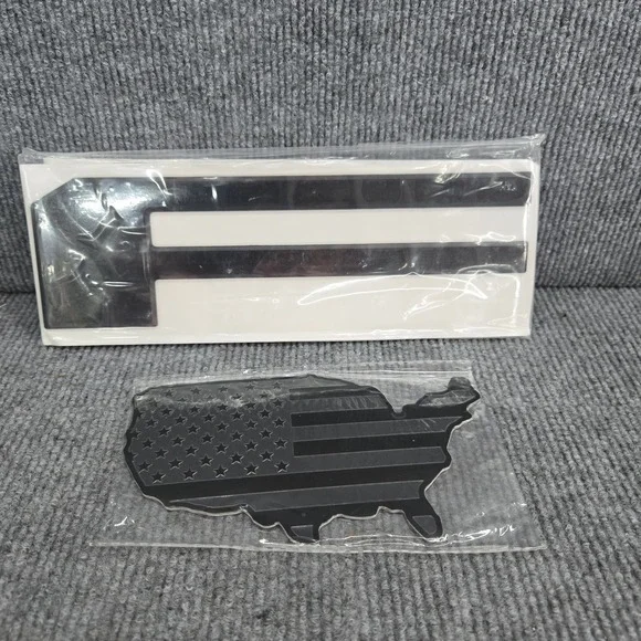 Ford Black Out Emblem Letter Badge &‎ USA Flag Emblem NIB