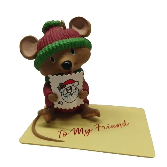 Vintage Hallmark Keepsake Ornament-Handle with Care 1999‎ Christmas Mouse