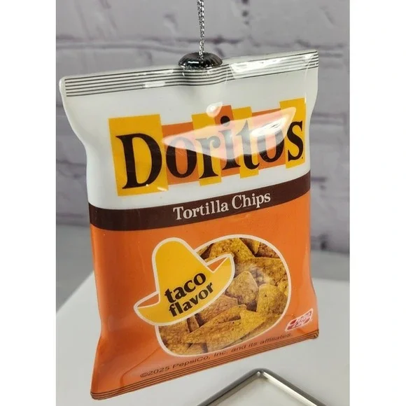 Doritos Taco Flavor Tortilla Chips Hanging Christmas Ornament 4 Inch
