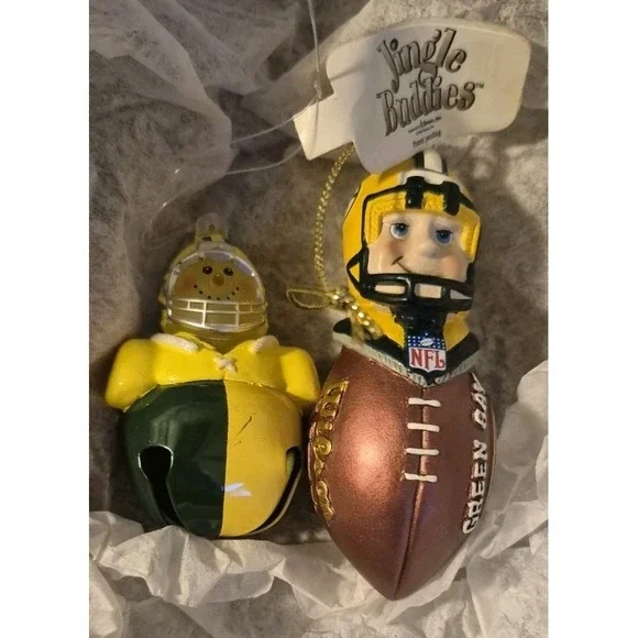Green Bay Packers Jingle Buddies Ornament Set NFL  Christmas Decor