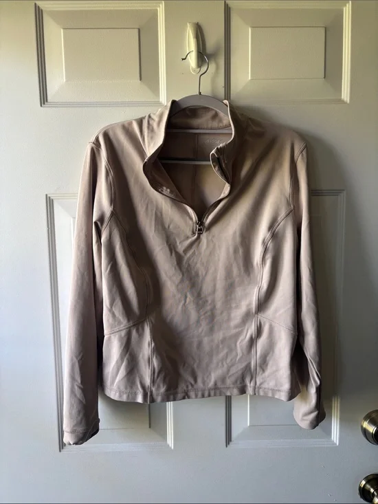 Avia Light Taupe Half-Zip Active Pullover