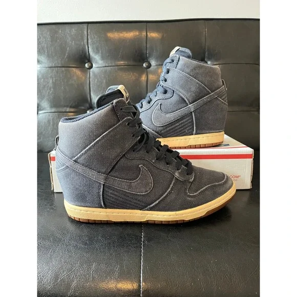 Nike Dunk Sky Hi‎ Denim Wedge  Gum Sole