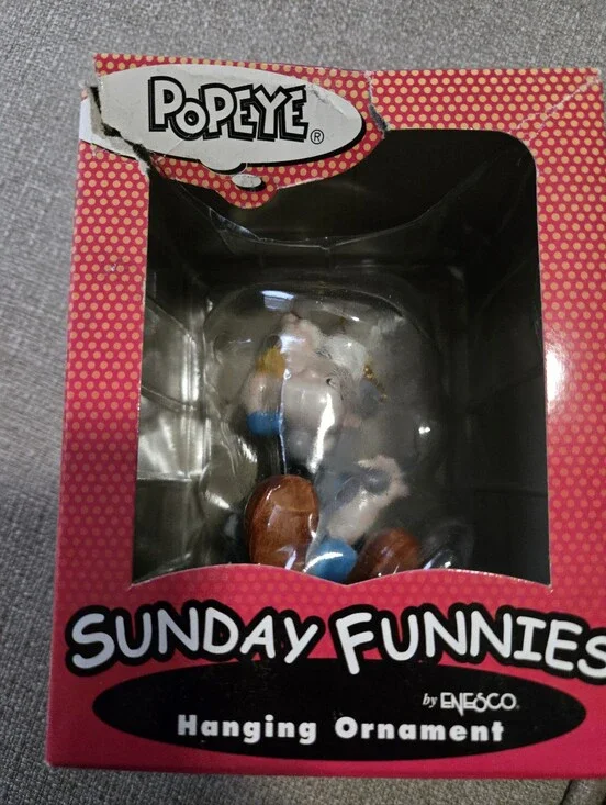 Vintage Enesco Popeye Sunday Funnies Hanging Ornament 1996