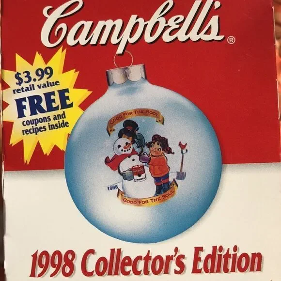 1998 Campbell’s Ornament NIB Features Classic recipes collectible brochure retro