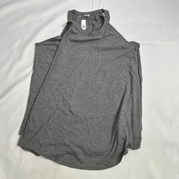 NWT District Perfect Tri‎ Rocker Tank Women Med Grey High Neck Sleeveless Qty 2