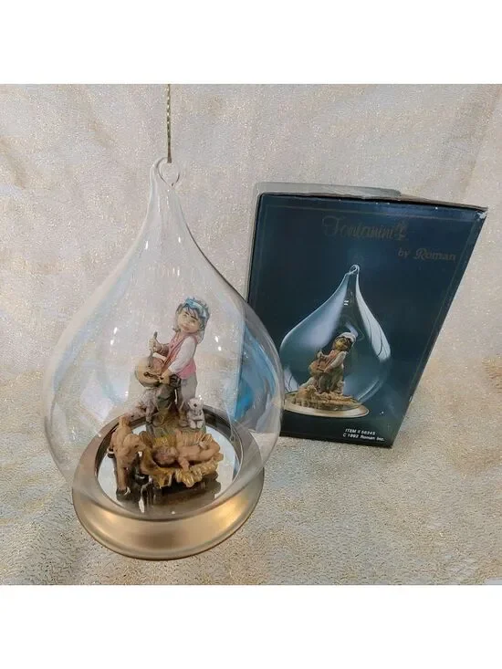 Fontanini NATIVITY Little Drummer Boy Ornament Blown Glass by Roman #56245