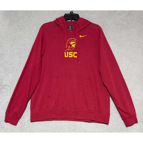 Nike USC Trojans Club Fleece Pullover Hoodie Sweater Womens XL 921214-613