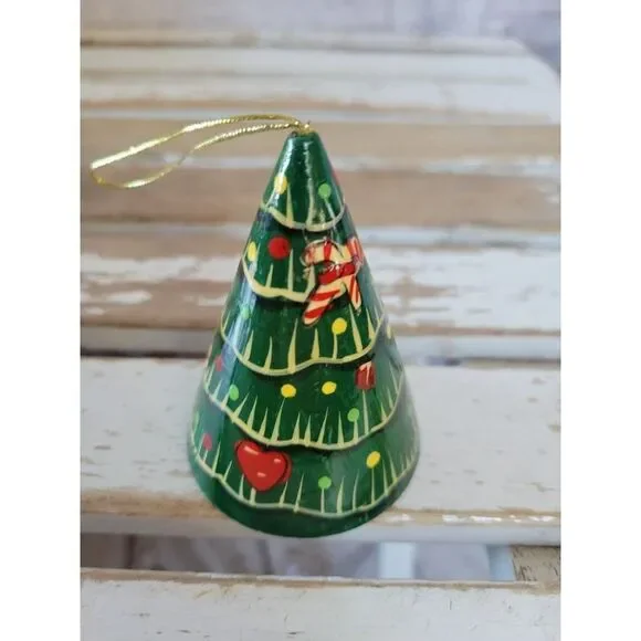 Wooden vintage tree ornament Xmas tree‎ holiday home decor