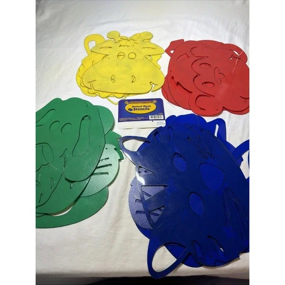 Set Of 20 Animal Mask Stencils