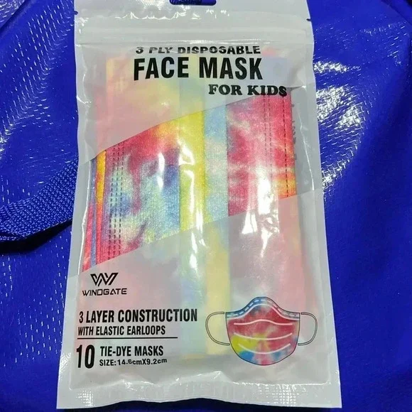 Kids‎ Disposable Face Mask Tie-Dye Prints - 10 pack