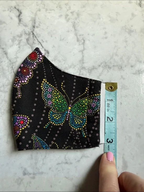 Kids Black Butterfly Dot Face Mask