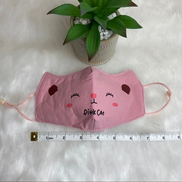 KIDS CUTE PINK CAT COTTON‎ FACE MASK