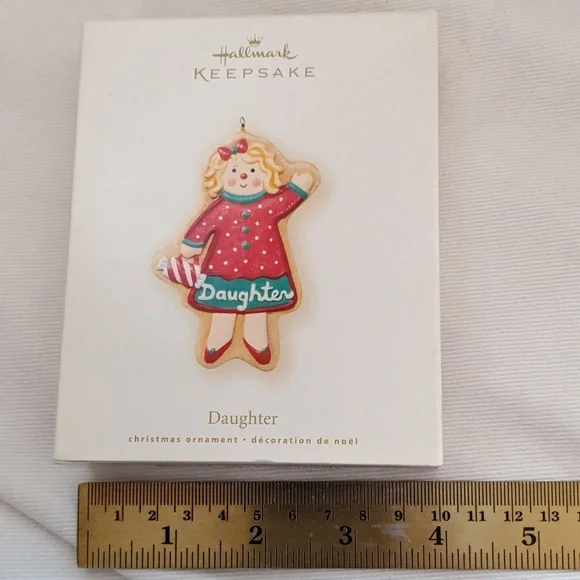HALLMARK Christmas Ornament NEW 2007 Daughter Redhead Girl Package Tie On