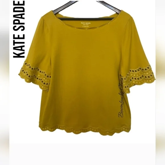 Kate spade scallop border knit tee
