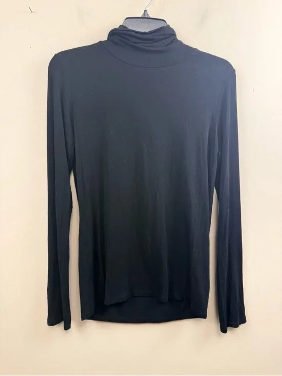 Majestic filatures black soft touch high neck fitted