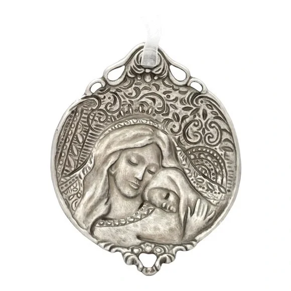 Hallmark 2012 Keepsake Ornament ~ Mother And Child ~ Metal with Mother of Pearl