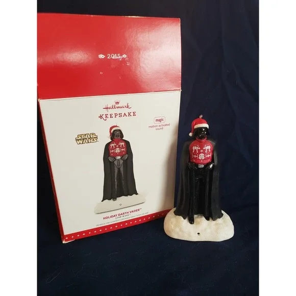 Hallmark Ugly Sweater Holiday Darth Vader‎ 2015 Keepsake Ornament w/Sound