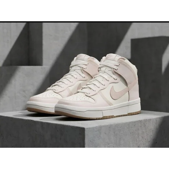 Size 8 - Nike Dunk Up Rebel High Pink Oxford W DH3718-102 Women's Sneakers