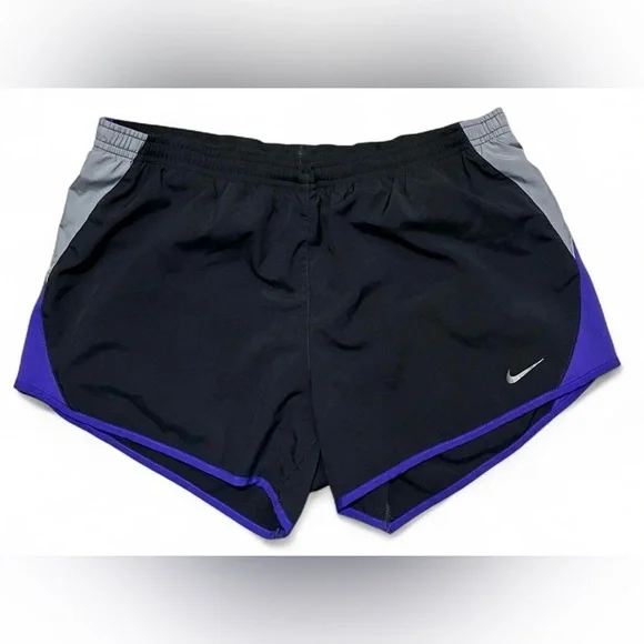 Nike Women’s Black & Purple Dri-Fit Running Shorts Size Medium Activewear