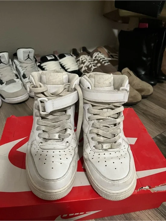 Nike Women’s White High-Top Sneakers with Strap