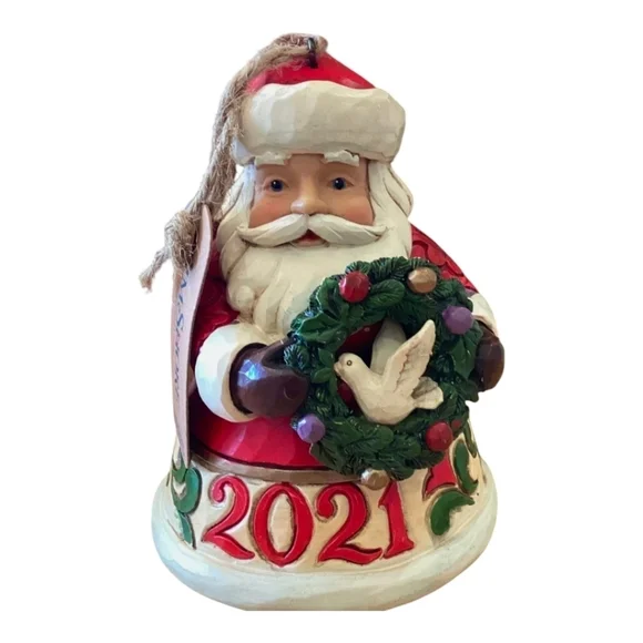 Jim Shore 2021 Annual Santa Ornament Heartwood Creek Enesco #6009694Q