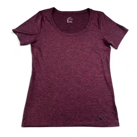 Nike Women’s Dri-FIT Burgundy Athletic T-Shirt | Size Small