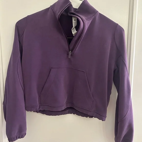 lululemon athletica Deep Purple Cropped Quarter-Zip Pullover