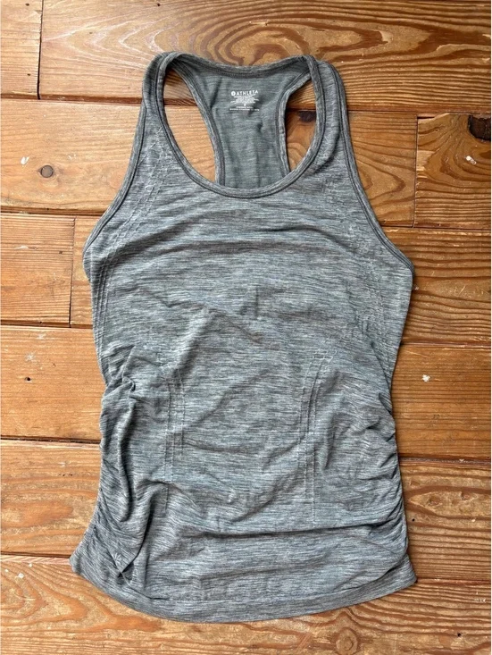 Athleta Heather Gray Seamless Racerback Athletic Tank Top Size Small