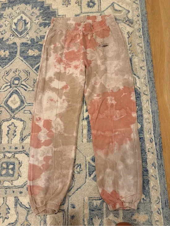 Nike Tie-Dye Joggers - Pink & Tan