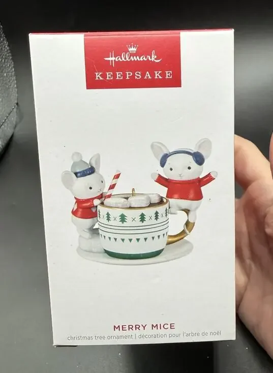 Hallmark Keepsake Ornament Merry Mice Hot Coco Chocolate Christmas Brand New 44D