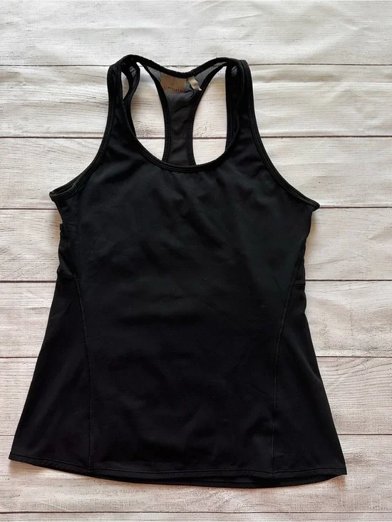 Athleta Mesh Yoga Inversion Tank Black Medium