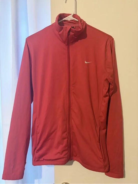 Nike Womens Red Full-Zip Track Jacket