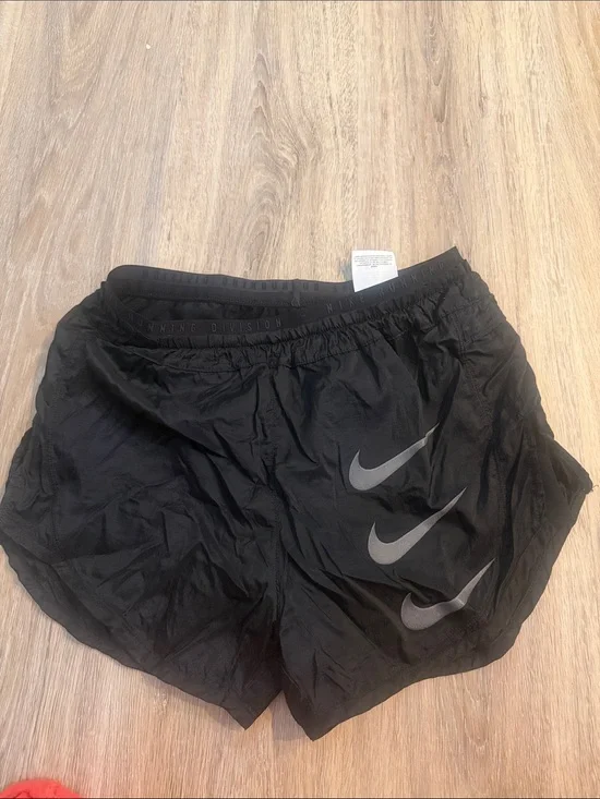 Nike Black Women's Running Shorts with Triple Reflective Swooshes