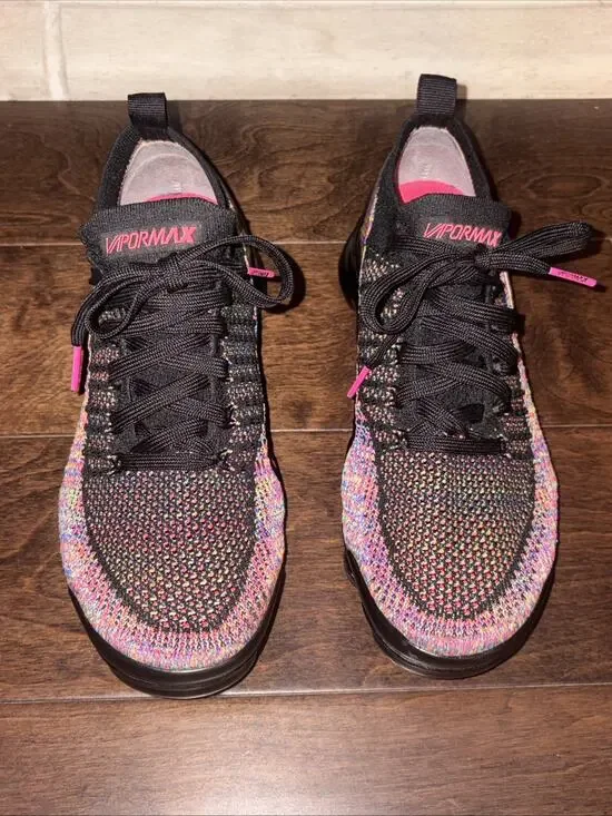 Nike Air Vapormax Flyknit 2 Women's Size 8 Running Shoes Multicolor