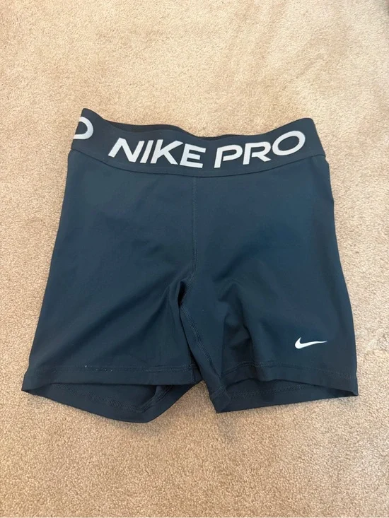 Nike Black Pro Compression Shorts with White Branding