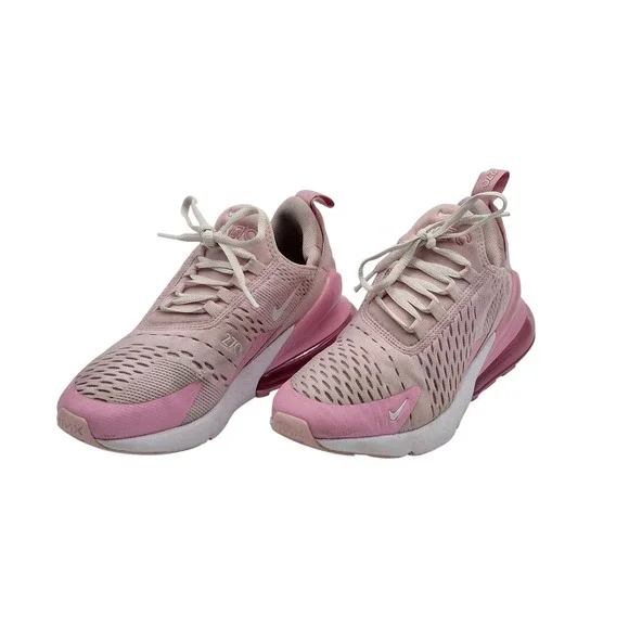 Nike Air Max 270 Shoes Youth Size 5.5Y Pink Mesh Running Sneakers CV9645-600