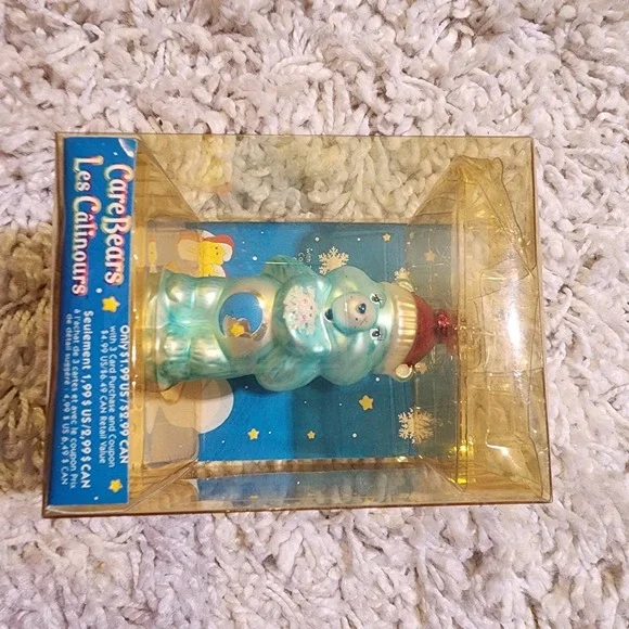☀️ Care Bears Blue Moon 2005 Blown Glass Ornament Les Calinours‎