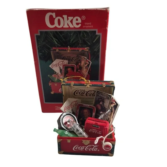 Coca Cola Ornament Trunk Full of Treasure 1995 Collector Edition Limited Vintage