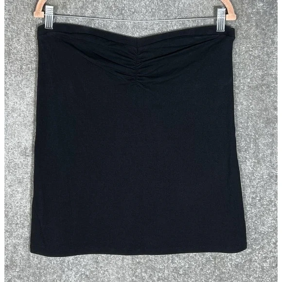 Torrid Foxy Strapless Ruched Front Tube Top Womens Sz 1X Black Whimsigoth Witchy